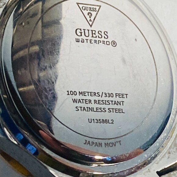 Guess U13586L2 Waterpro Women\'s Watch Two Tone Case Band Day Date Gem Set Bezel main image 13